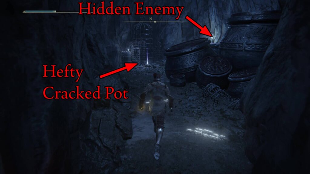 elden ring bonny gaol dungeon hefty cracked pot