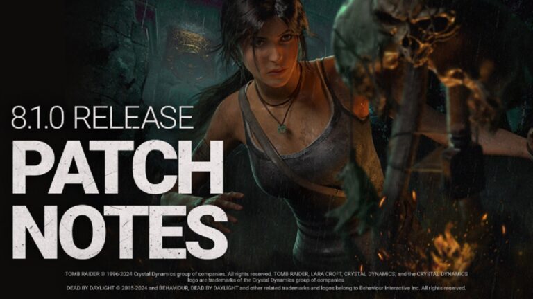 tomb raider 8.1.0 patch notes dead by daylight