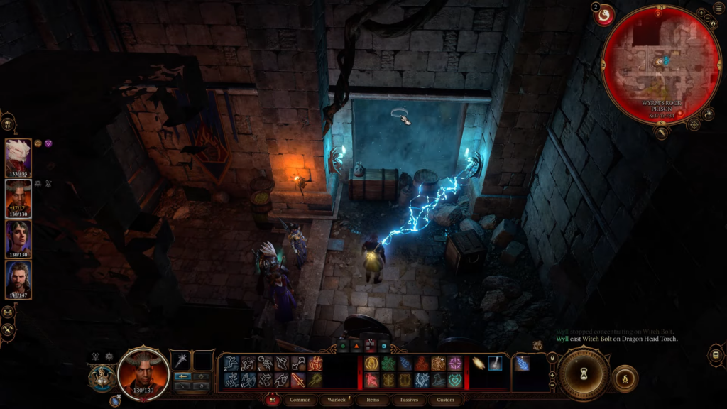 baldurs gate 3 wyrms rock 2 lightning torches