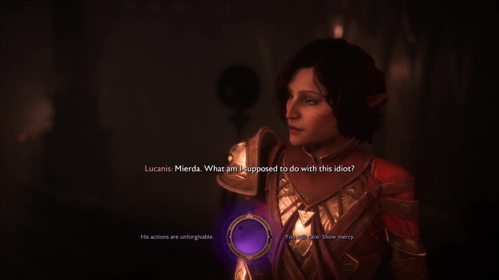 dragon age the veilguard lucanis choice