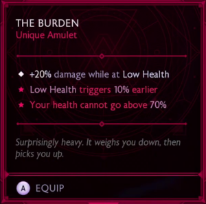 dragon age the veilguard unique item the burden