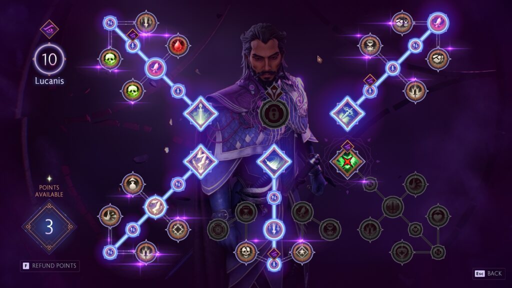 lucanis hardened skill tree locked healing ability boosted passives dragon age the veilguard