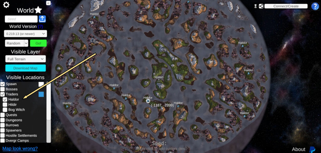 valheim haldor map seed spawns