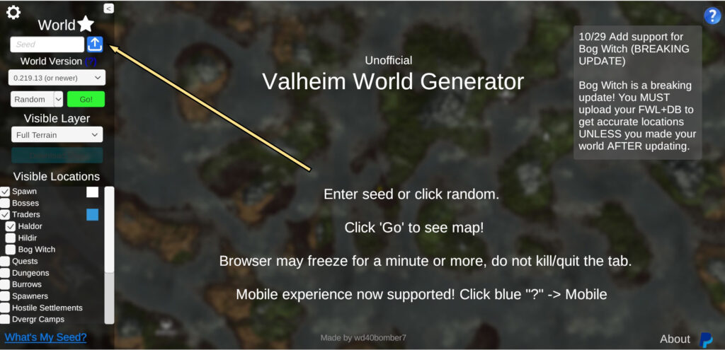 valheim hildir map upload