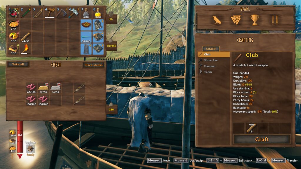 valheim ships shore chest access