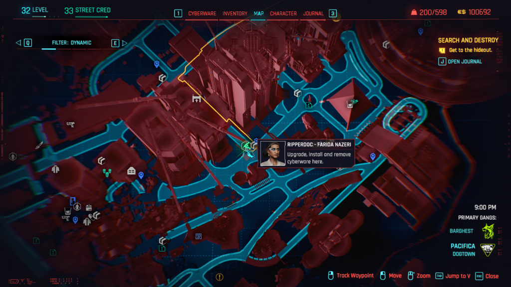 cyberpunk 2077 cox 2 cybersomatic optimizer location