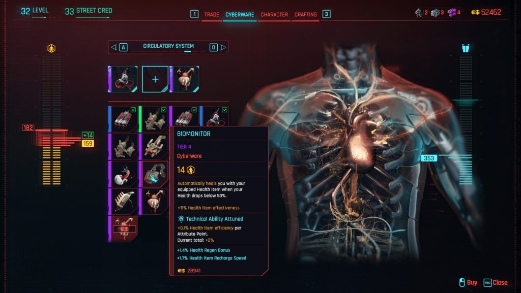 cyberpunk 2077 biomonitor shop