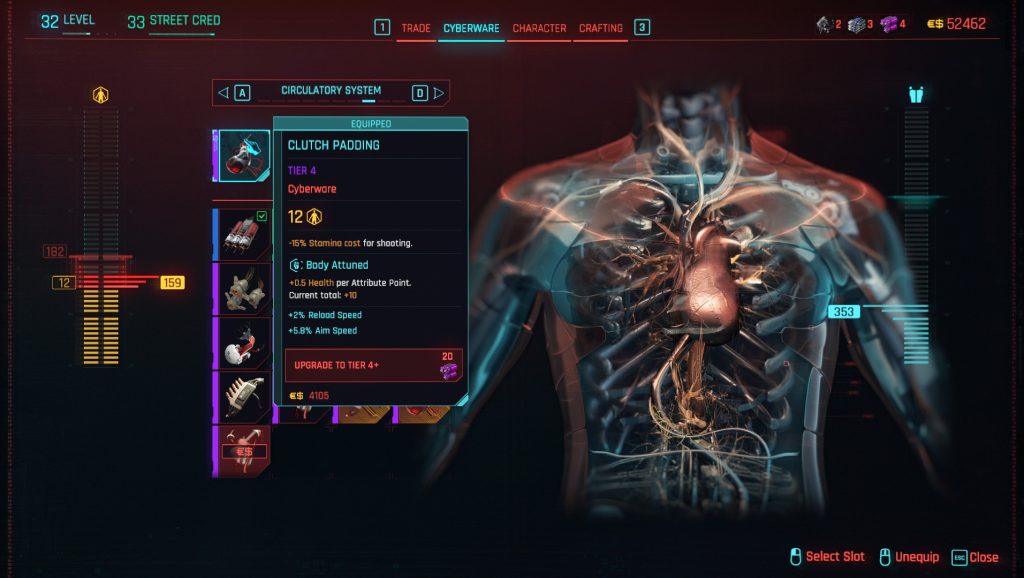 cyberpunk 2077 clutch padding shop