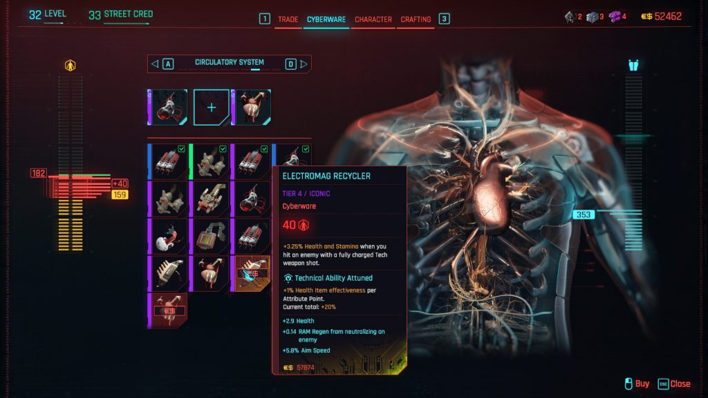 cyberpunk 2077 electromag recycler shop