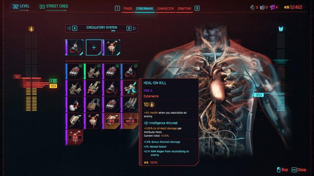 cyberpunk 2077 heal on kill shop