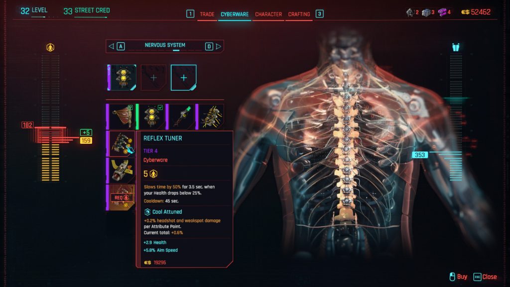 cyberpunk 2077 reflex tuner shop