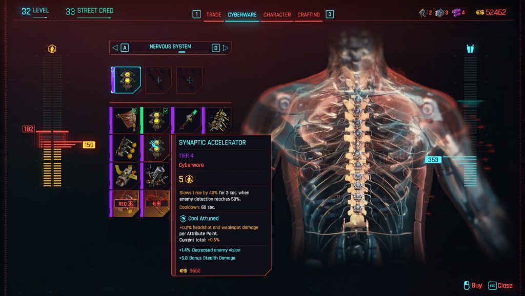 cyberpunk 2077 synaptic accelerator shop