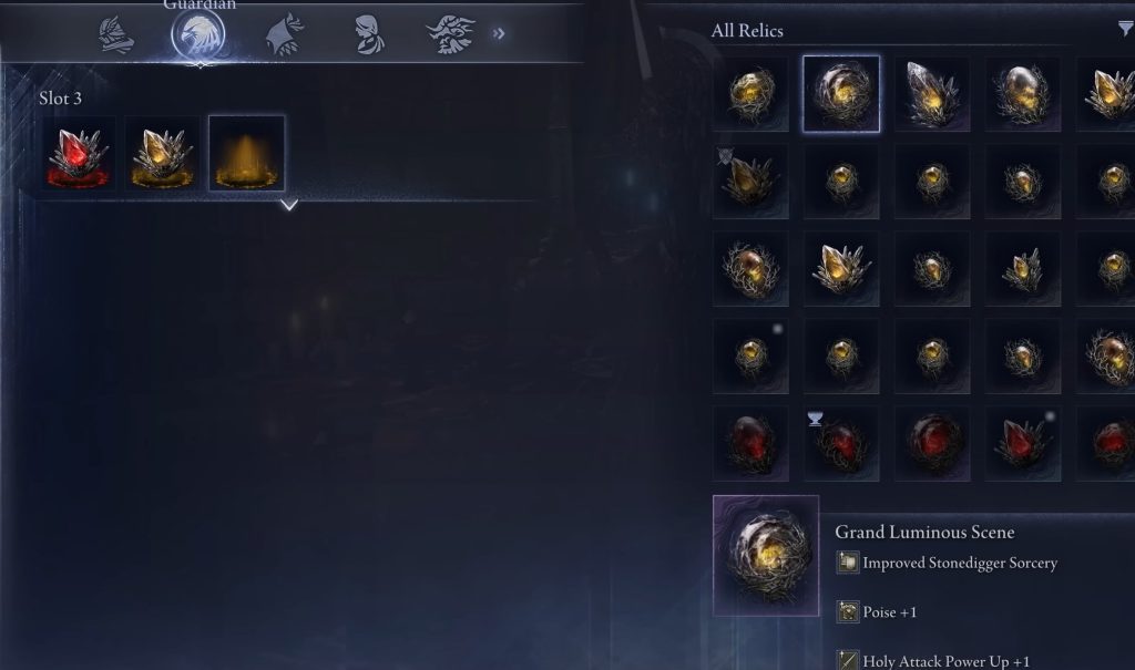 how do i equip relics elden ring nightreign proc