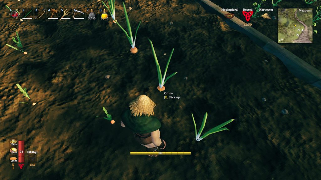 valheim farming skill harvest onions