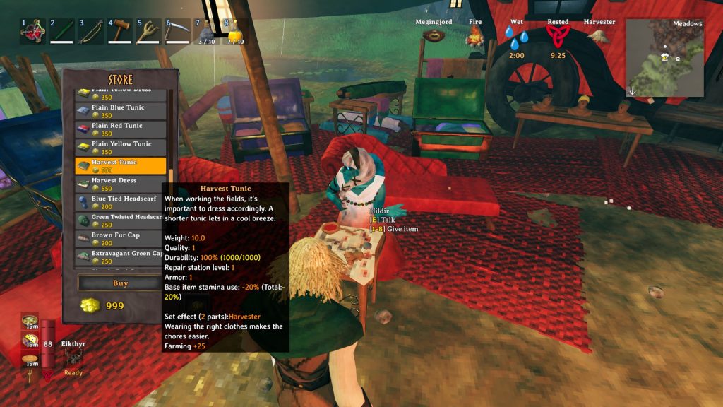 valheim hildir harvest tunic