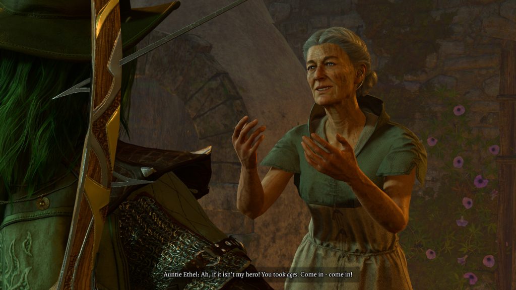 baldurs gate 3 screenshot teahouse greeting