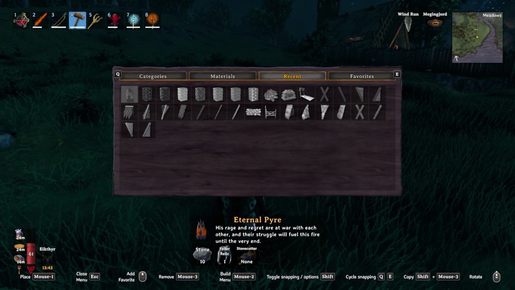 valheim deep north prepare eternal pyre build