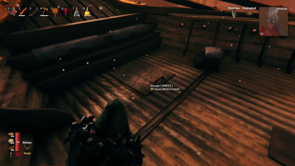valheim how to ashlands drakkar hold
