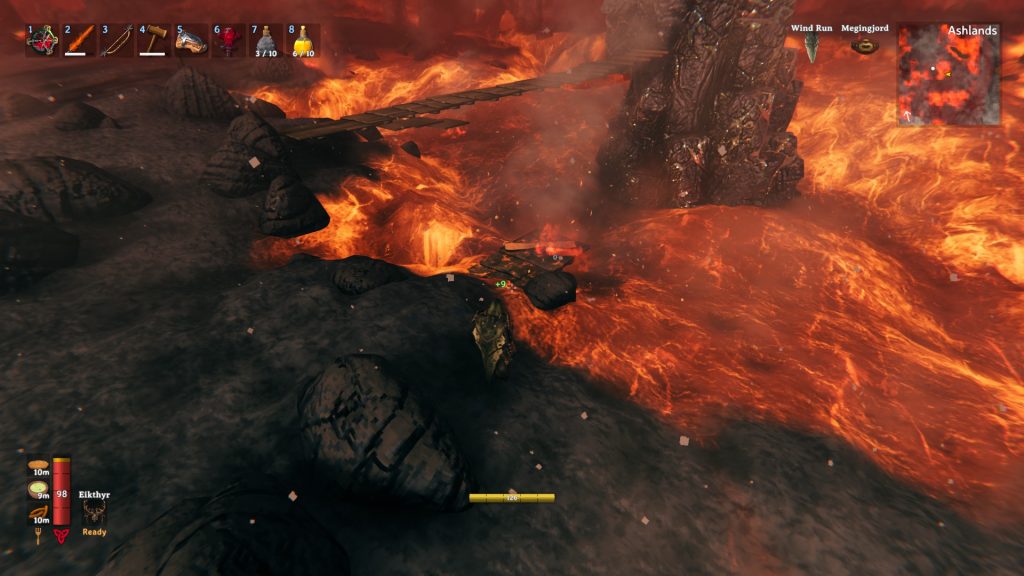 valheim how to walk on lava burn