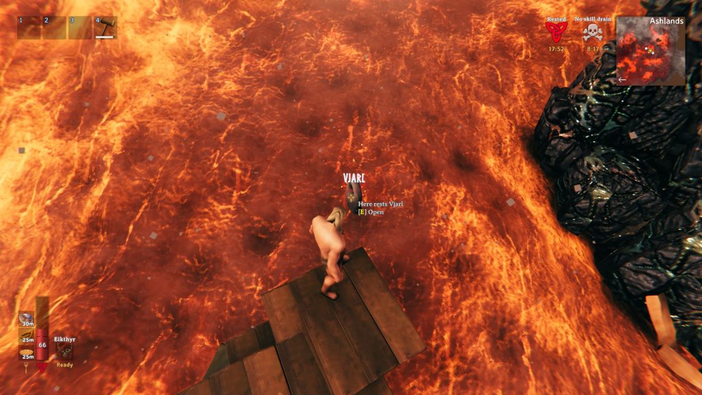 valheim how to walk on lava retrieve corpse