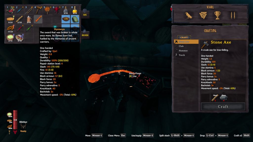 valheim mysterious location dyrnwyn stats