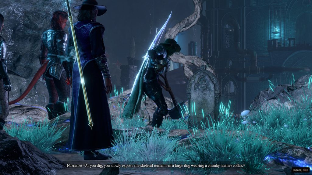 baldurs gate 3 screenshot theunderdark tombstone