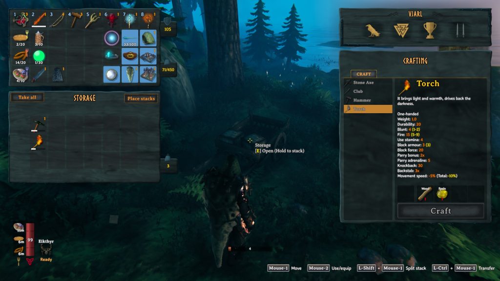valheim black forest tips cart storage