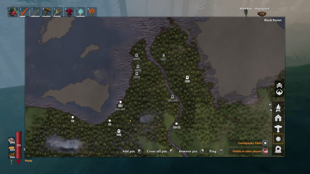 valheim black forest tips map