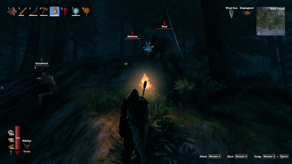 valheim black forest tips night monsters