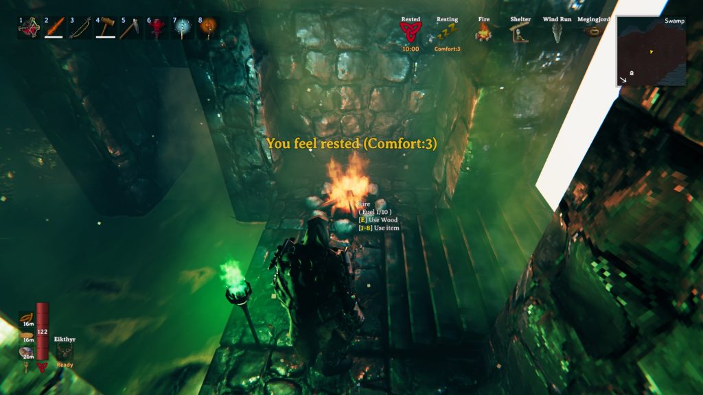 valheim swamp tips dungeon campfire