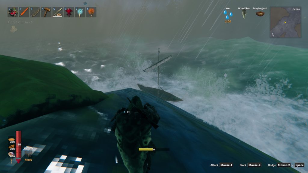 valheim ocean tips leviathan submerging